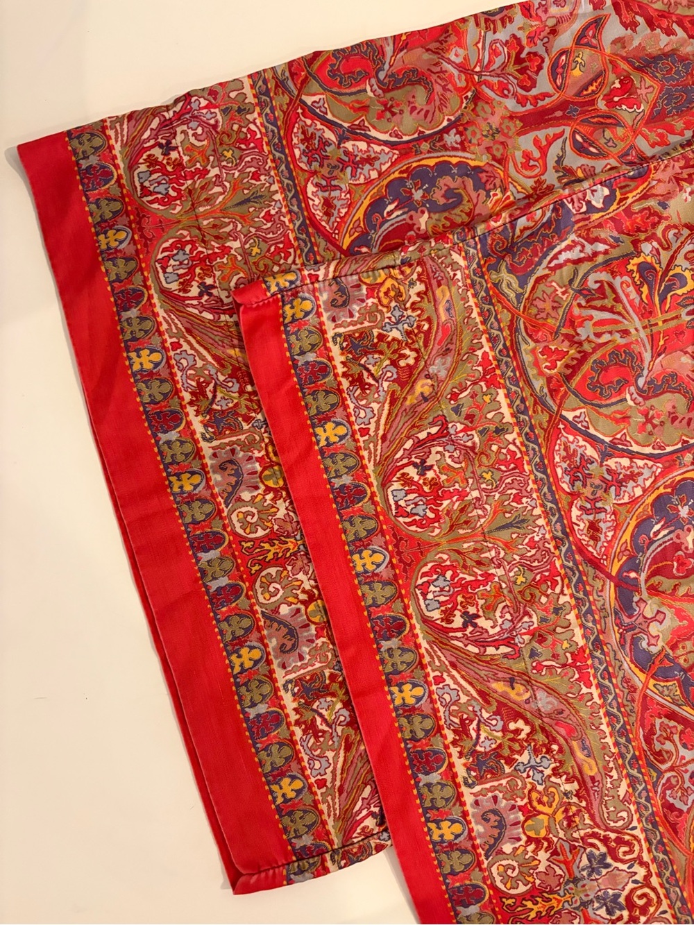 Ralph Lauren || Vintage Galahad Standard Pillow Case Pair 2 Paisley Red